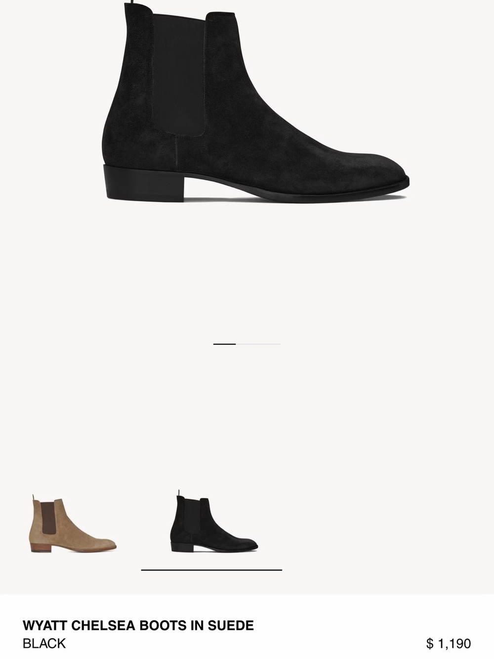 Saint Laurent Wyatt Suede Chelsea Boot